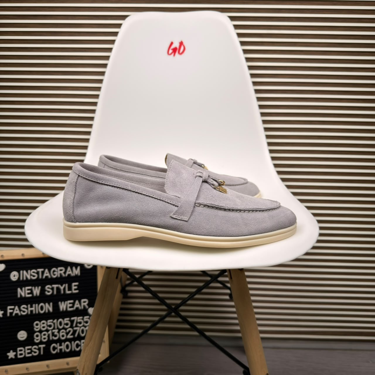 Classic Casual Everyday Lightweight Slip-On Grey Loafer