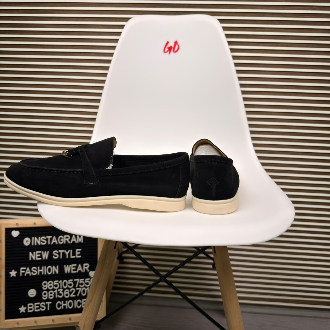 Classic Casual Everyday Lightweight Slip-On Black Loafer - Image 2
