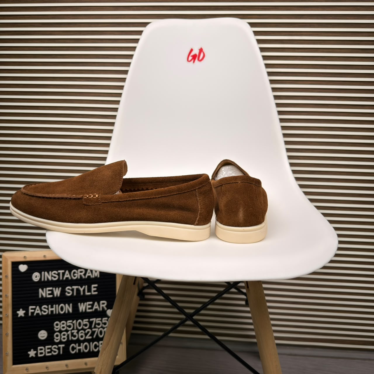 Minimal Moc-Toe Casual Lightweight Slip-On Brown Loafer - Image 2