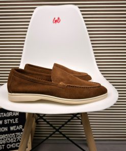 Minimal Moc-Toe Casual Lightweight Slip-On Brown Loafer