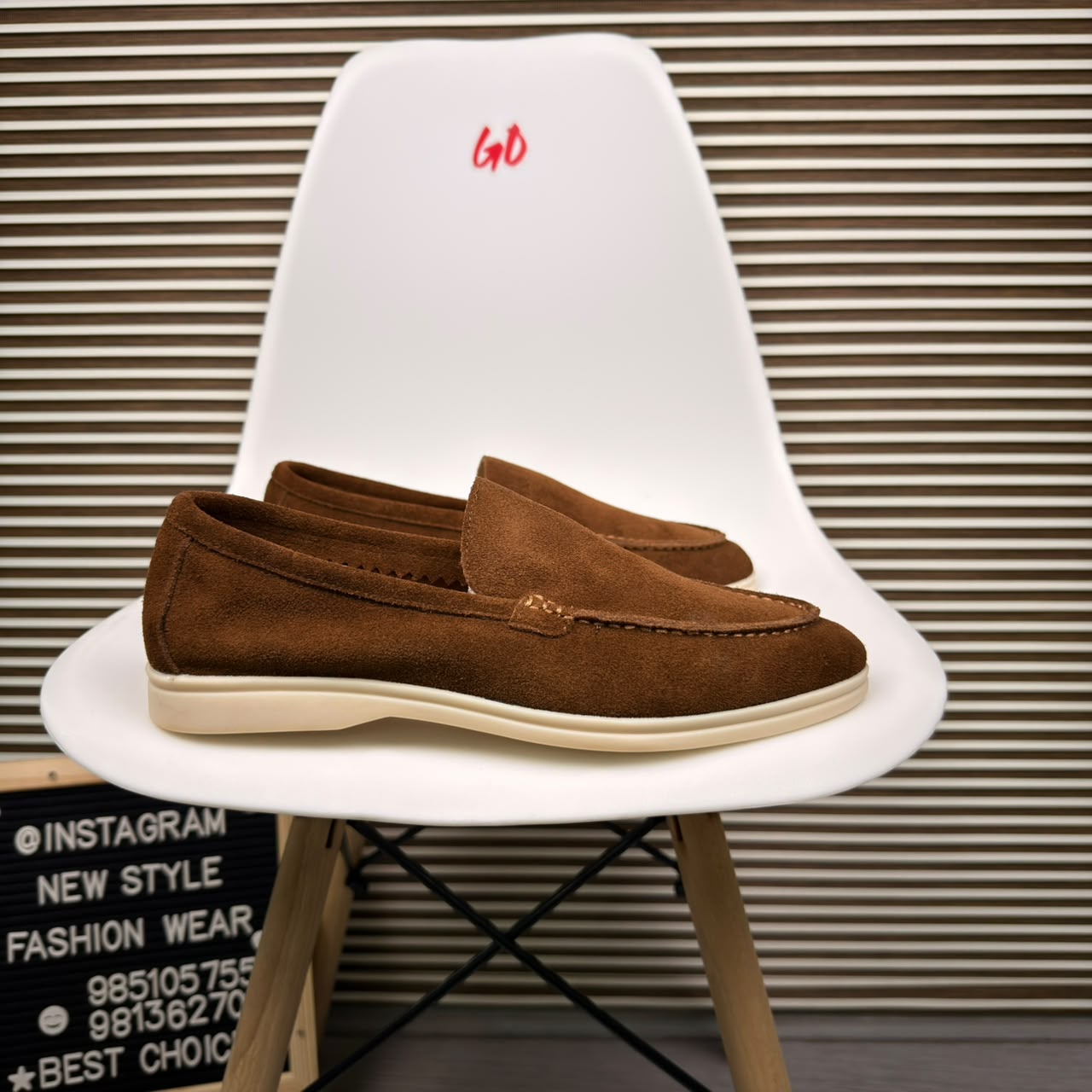 Minimal Moc-Toe Casual Lightweight Slip-On Brown Loafer