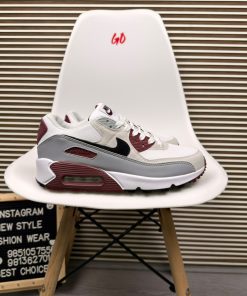 Layered Retro Cushion Maroon Grey Sneaker