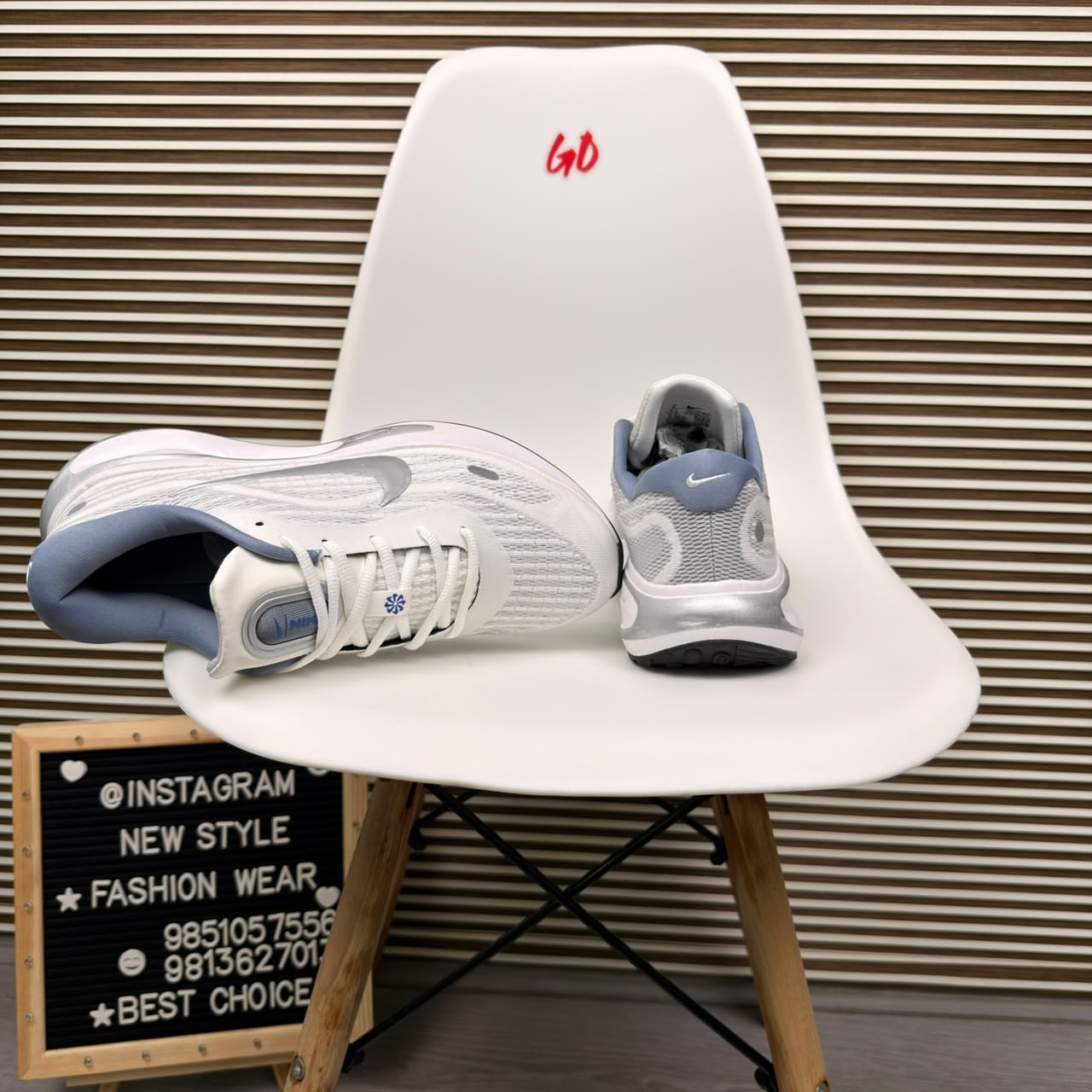 Grey & Silver Everyday Casual Comfortable Cushioned Sneaker - Image 5