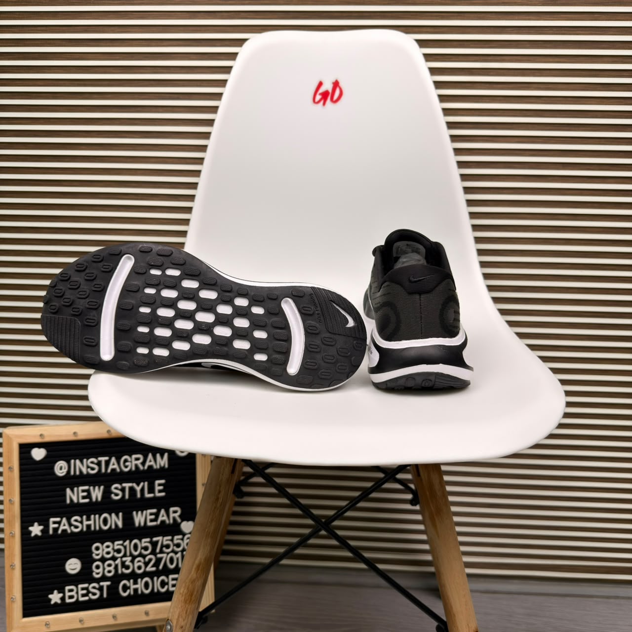 Black & White Everyday Casual Comfortable Cushioned Sneaker - Image 7