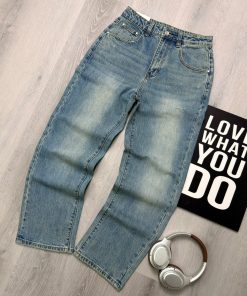 Premium Straight-Leg Everyday Vintage Blue Pant