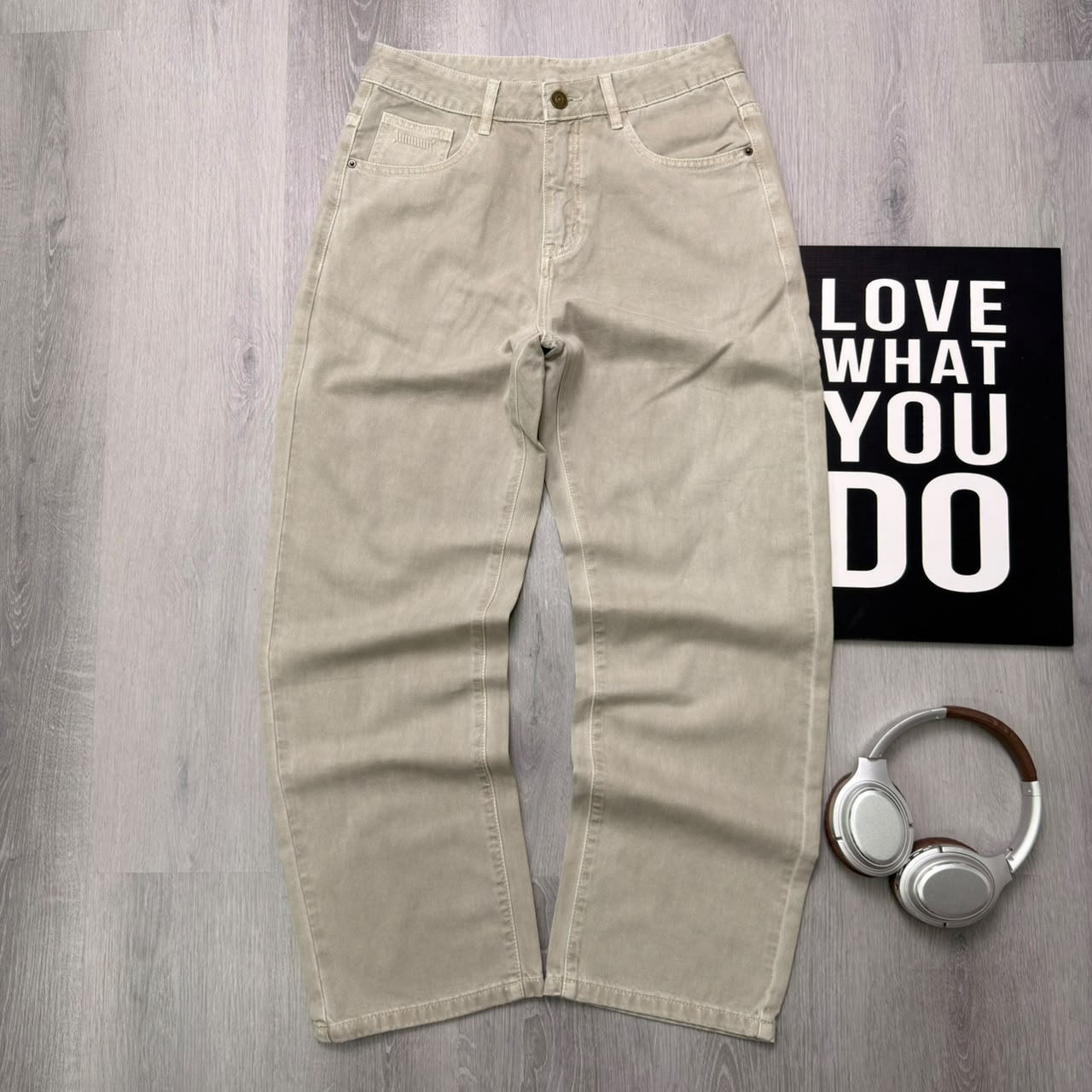 Premium Straight-Leg Everyday Light Beige Pant - Image 2