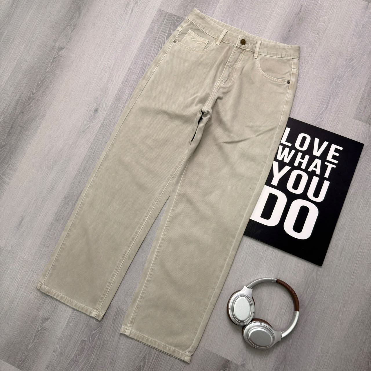 Premium Straight-Leg Everyday Light Beige Pant - Image 3