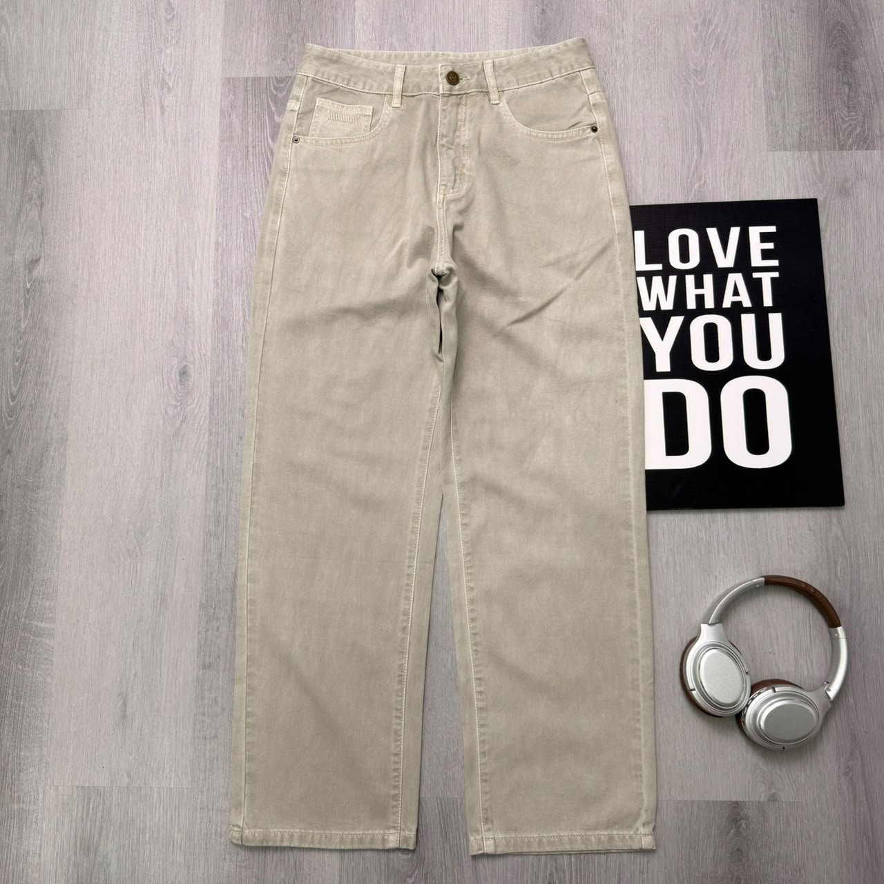Premium Straight-Leg Everyday Light Beige Pant - Image 4
