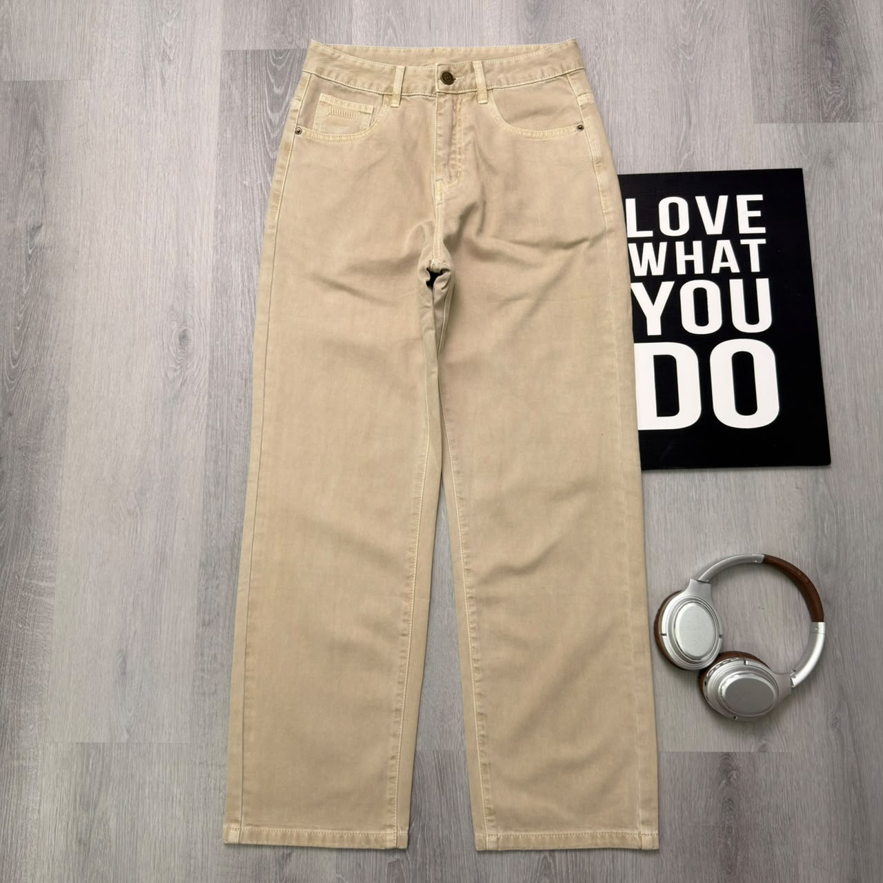 Premium Straight-Leg Everyday Beige Pant - Image 4