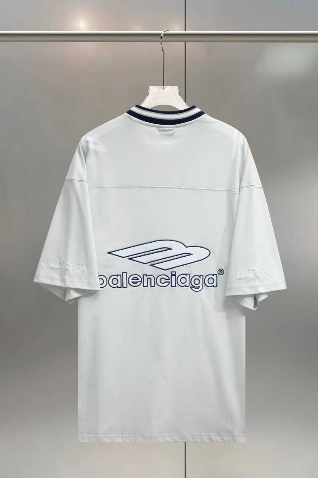 White Football Inspired Jersey - Image 2