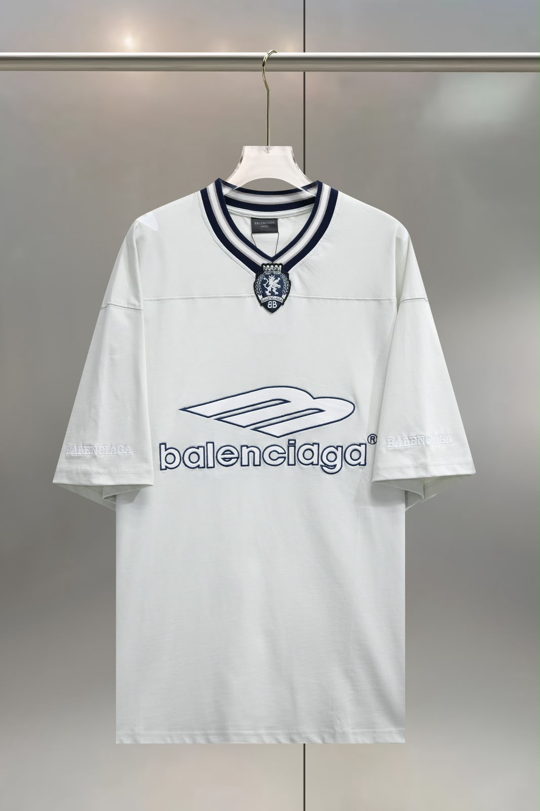 White Football Inspired Jersey