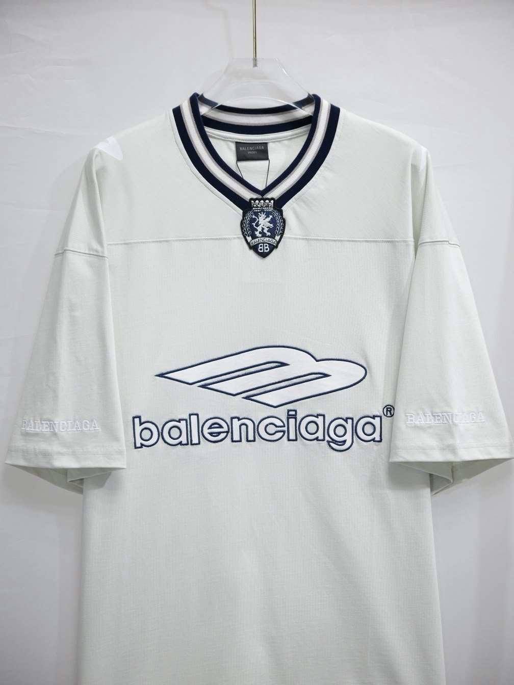 White Football Inspired Jersey - Image 3