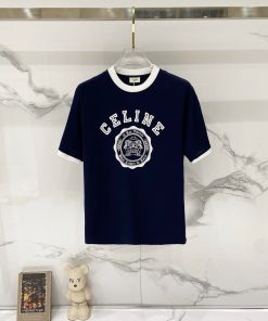 Classic Varsity Inspired Graphic Contrast Dark Navy T-Shirt