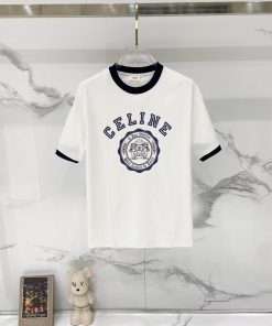 Classic Varsity Inspired Graphic Contrast White T-Shirt
