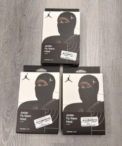 Premium Thermal-Fit Sports Face Black white Hood
