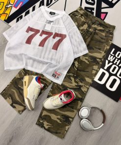 Premium Graphic Mesh Streetwear Set