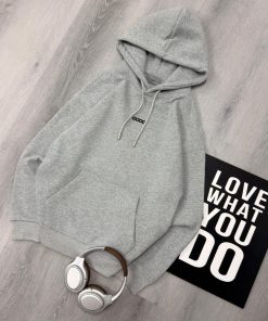 Premium Oversized Fleece Pullover Grey Hoodie