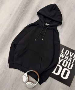 Premium Oversized Fleece Pullover Dark Blue Hoodie