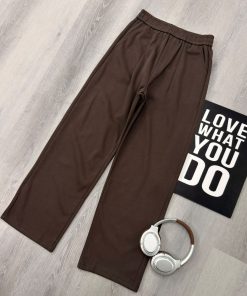 Premium Relaxed Wide-Leg Casual Brown Trousers Pant
