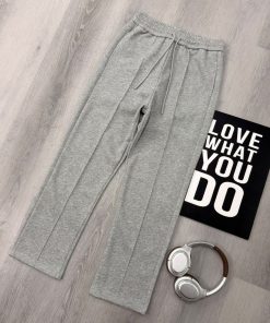 Premium Straight-Leg Casual Grey Sweatpant