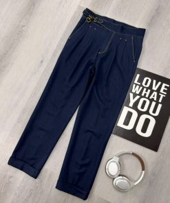 Royal Buckle Cuff Indigo Navy Trouser Pant