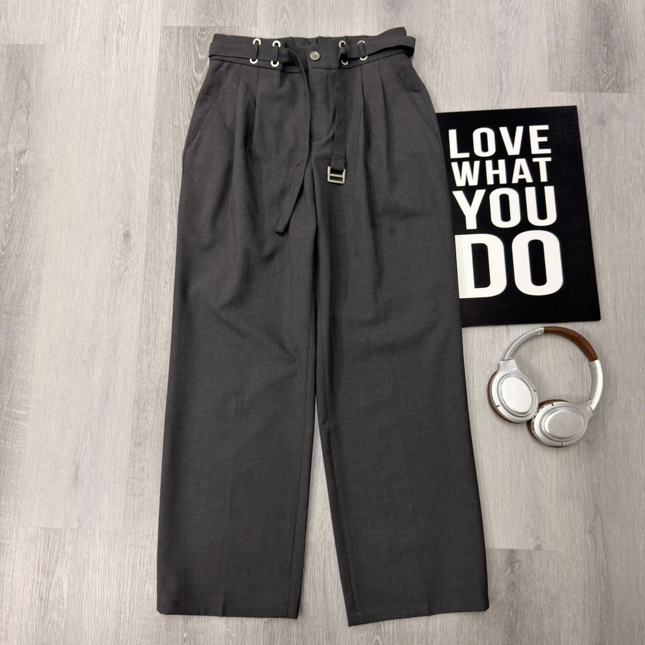 Urban Utility Belted Dark Grey Trouser Pant - Image 2