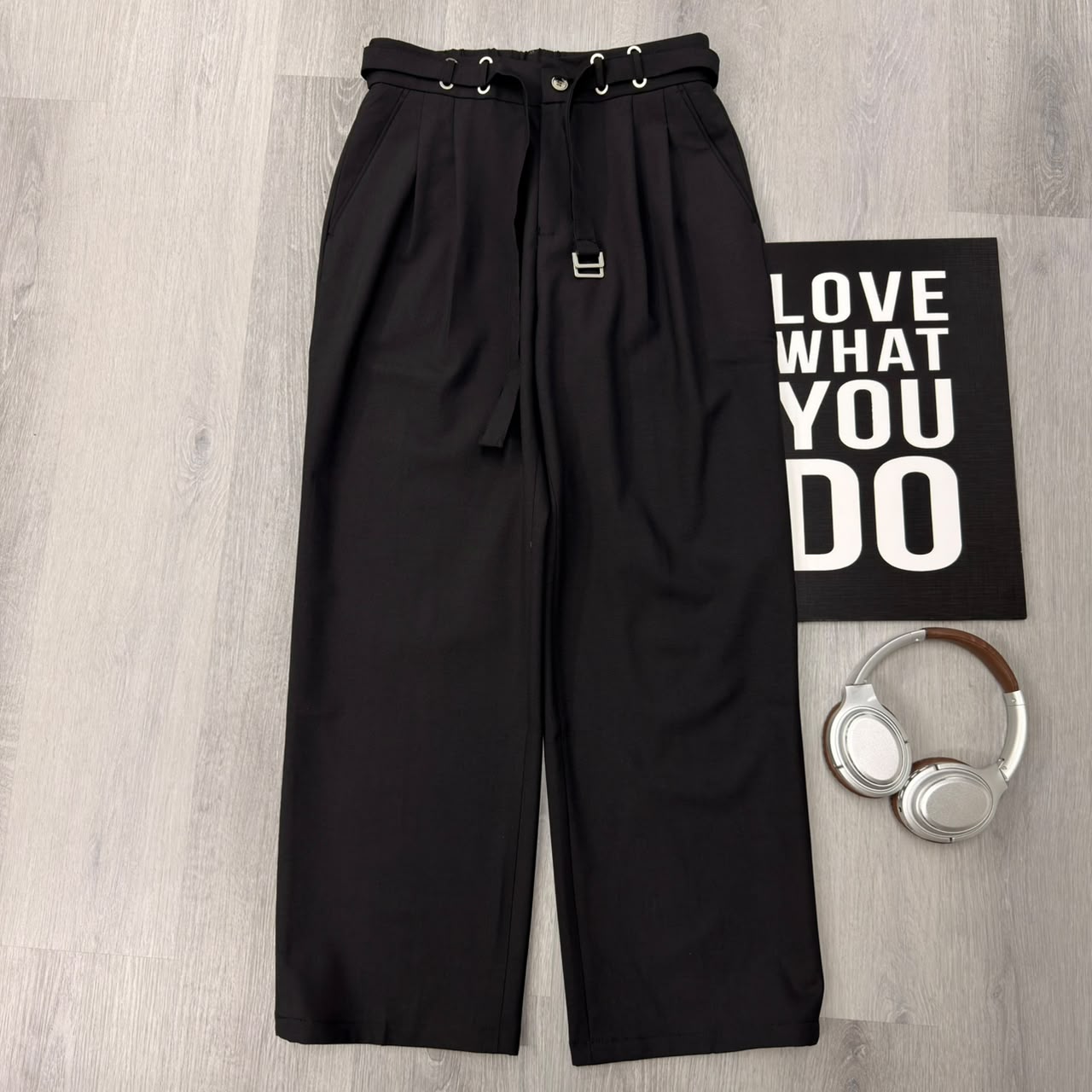 Urban Utility Belted Black Trouser Pant - Image 2