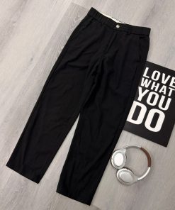 Premium Black Straight-Fit Trouser Pant