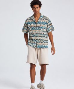 Aztec Knit Resort Half Shirt
