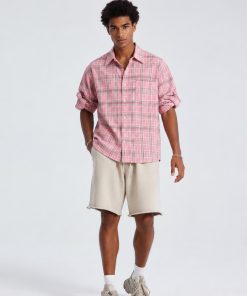 Pink Plaid Casual Shirt