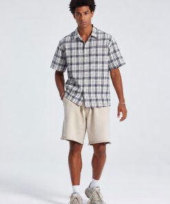 Light Grey Heritage Plaid Half Shirt