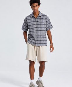 Grey Heritage Plaid Half Shirt