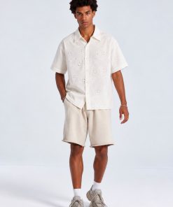 Ivory Petal Breeze Half Shirt
