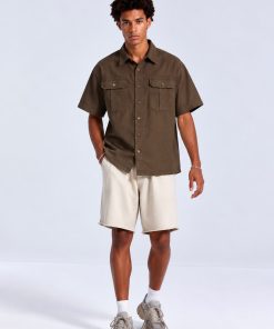 Earthbound Field Pocket Dark Olive Brown Half Shirt