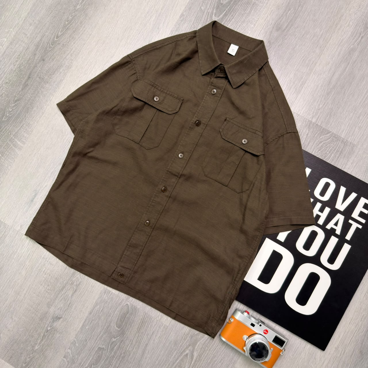 Earthbound Field Pocket Dark Olive Brown Half Shirt - Image 2