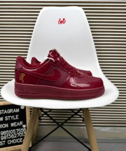 Burgundy Gloss Classic Low-Top Sneaker