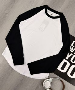 Black & White Classic Raglan Long-Sleeve T-Shirt