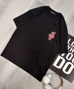 Red Bear Graphic Classic Black T-Shirt