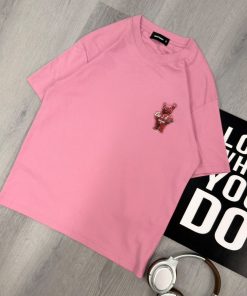Red Bear Graphic Classic Pink T-Shirt