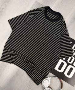 Black Fine-Stripe Signature T-Shirt