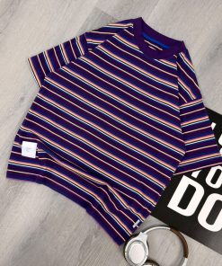 Violet Multicolor Stripe T-Shirt
