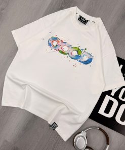 Color Splash Graphic White T-Shirt