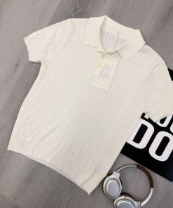 Off-White Cable Knit Polo Shirt