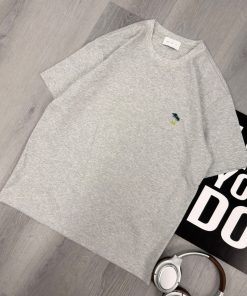 Grey Minimal Palm Graphic T-Shirt