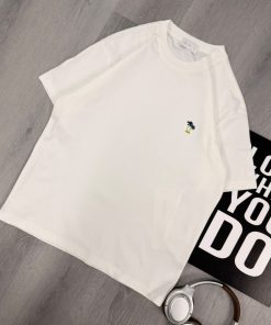 White Minimal Palm Graphic T-Shirt