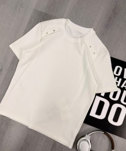 Utility Panel Detail White T-Shirt