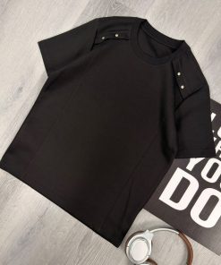 Utility Panel Detail Black T-Shirt