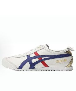 Classic Leather Heritage Tiger Sneaker White/Gold/Blue/Red