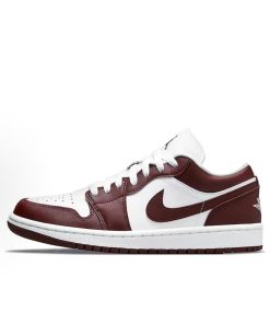 Maroon White Jordan Low Top Basketball Sneakers Casual Streetwear Lifestyle Shoes
